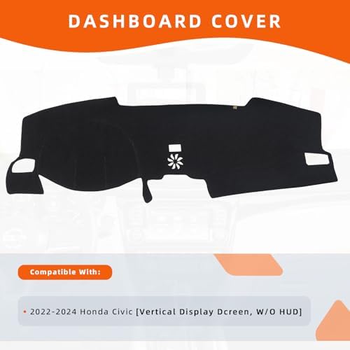 Dashboard Cover Dash Mat Fit for Ho-nda Civic 2022 2023 2024, Car Dash Board - Image 2
