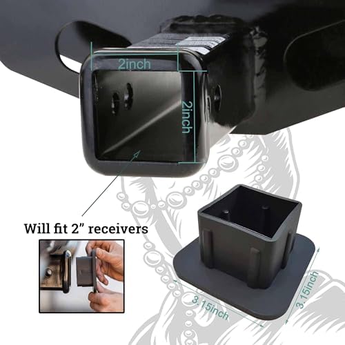 Trailer Hitch Cover, Praying Hands Holding Rosary Beads Tow Hitch Cover - Image 3