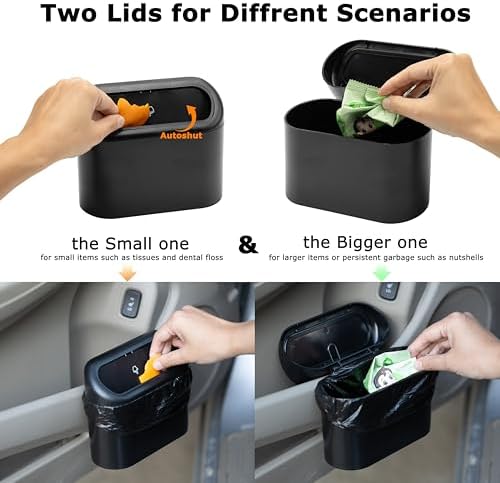 Ginsco 2 Pack Mini Car Trash Can - Image 4