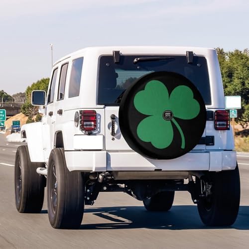 Green Irish Shamrock Spare Tire Cover - Image 2