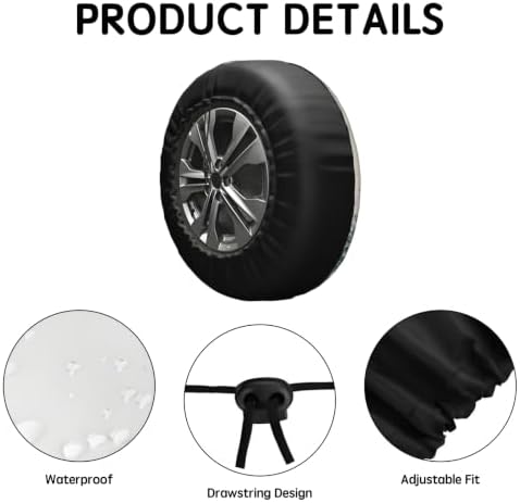 Winter Red Bird Tire Covers 17 Inch Universal Pine Tree Forest Xmas - Image 4