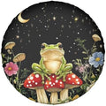 Mushrooms Frog Black Universal Spare Tire Cover, 15 Inch, Cute Waterproof by Unknown