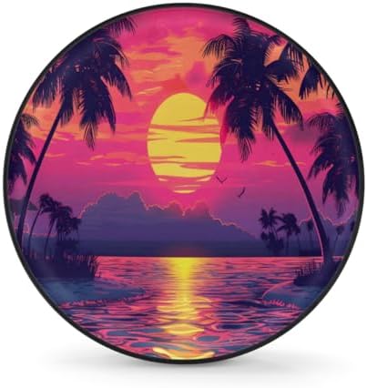 Palm Trees Spare Tire Cover 14in Spare Wheel Covers Tire Storage Cover by YoYoYuchong