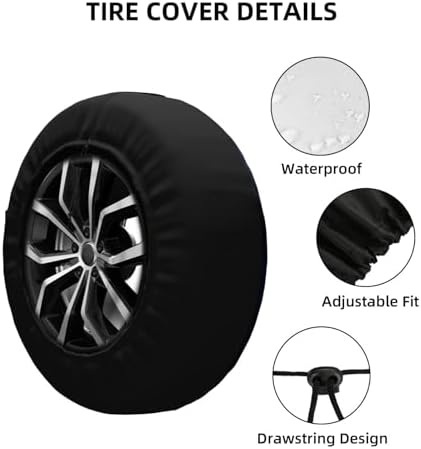Ghost Roasting Marshmallows Spare Tire Cover Waterproof Wheel Cover 14 Inch - Image 5