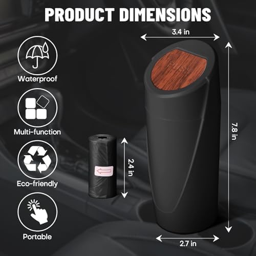 Car Trash Can Bin with Lid - Image 6
