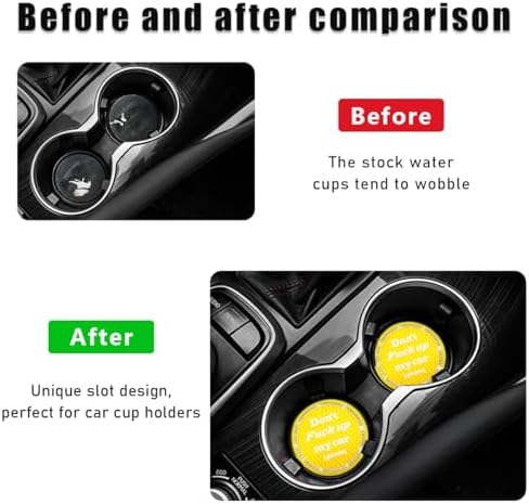 2 PCS Bling Car Cup Coaster, 2.75 Inch Anti-Slip Cup Holder Insert Coasters - Image 5