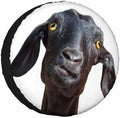 Black Goat Spare Tire Cover Cute Funny Goat Portrait by NOMEDOGYIM