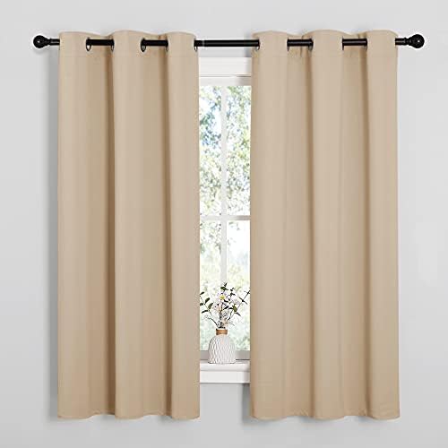 NICETOWN Thermal Insulated Curtains, 2 Panels, W42 x L63-in, Biscotti Beige - Image 2