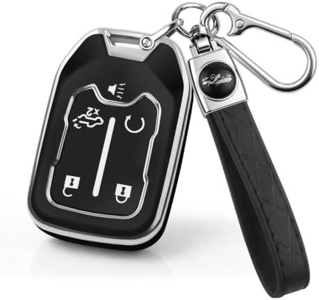 for GMC Key Fob Cover, 5 Buttons TPU Protection Case by CARKEYCOVERforKERHXLE