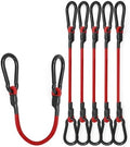 8 Pack 24" Carabiner Bungee Cords Heavy Duty Outdoor, 190 Lb Break Strength by LuckyStraps