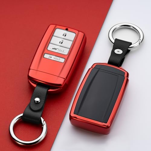 Compatible with Acura Key Fob Cover Key Chain TLX RLX NSX RDX MDX ILX PLX Red - Image 4