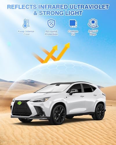 Canvcle Sunshades for Lexus NX 2022-2025 2026 Accessories Windshield Sun Shade - Image 2