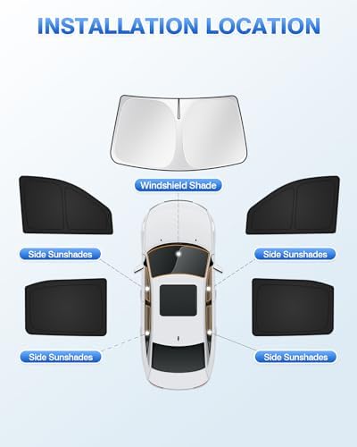 Canvcle Sunshades for 2019-2025 2026 GMC Sierra/Chevy Silverado 1500 2500 3500 - Image 5