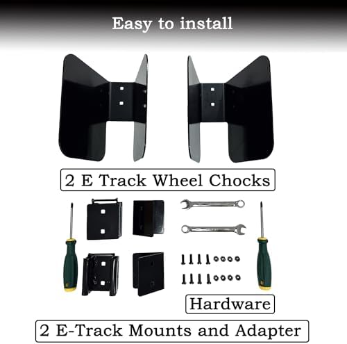 2pcs Motorcycle E Track Wheel Chock E Track Dirt Bike Wheel Chock Supports - Image 3