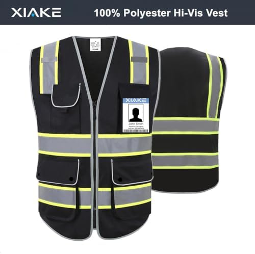 XIAKE Reflective Safety Vest for Men & Women High Visibility Class 2 Vest - Image 2