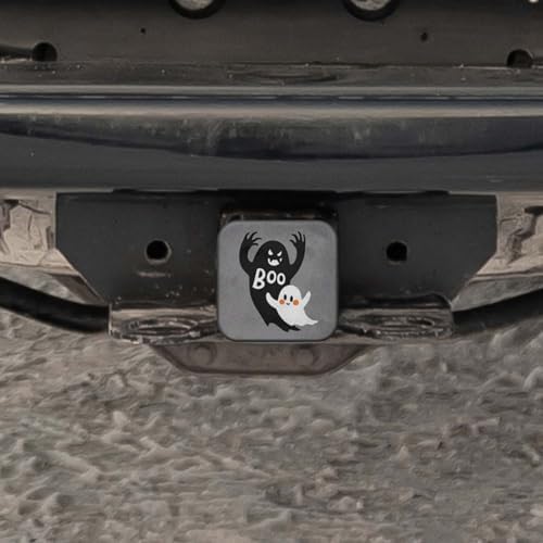 Swono Ghost Hitch Cover 2" Halloween Ghosts Boo Rubber Receiver Tube Hitch Plug - Image 5