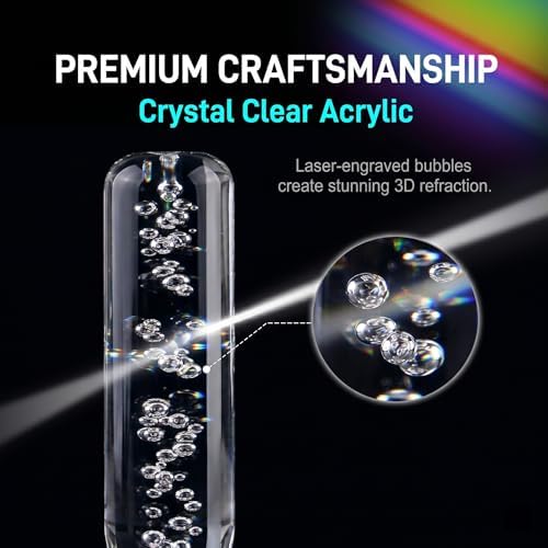 1 PC Car LED Luminous Crystal Gear Shifter, Colorful Bubble Light Shift Knob - Image 4