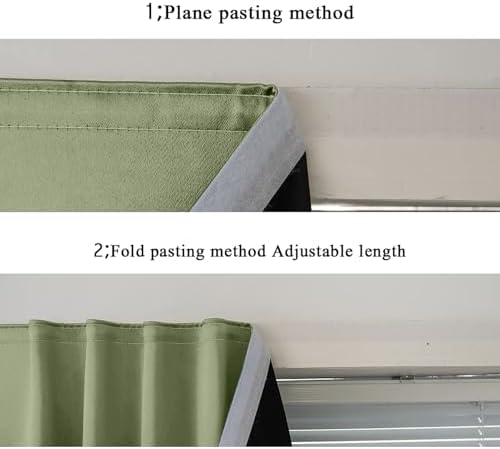AJAZZ 100% Blackout Stick Curtain Portable Black Out Curtains Adhesive Curtains - Image 5