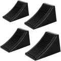 4 Pack Heavy Duty Wheel Chocks, Solid Rubber RV Wheel Chock by KOMOKERU
