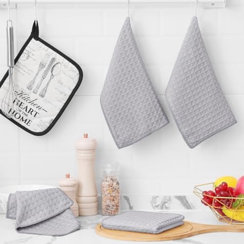 Homaxy Microfiber Kitchen Towels and Dishcloths Sets, 12 Pack - Image 5