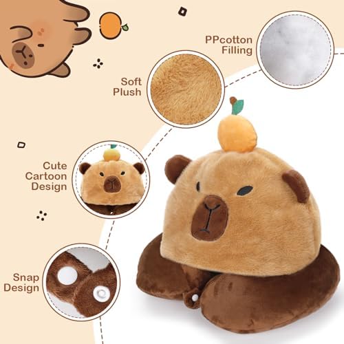 Capybara U-Shaped Travel Pillow - Image 2