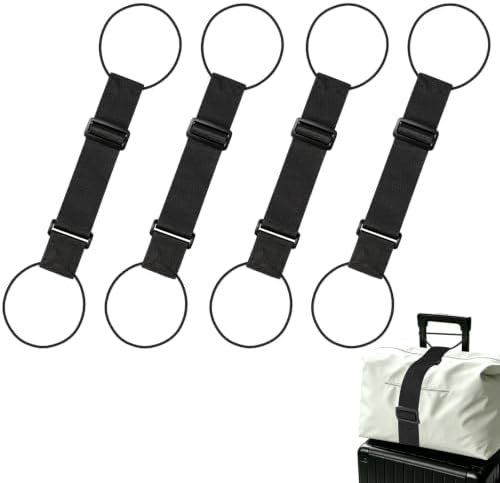 4-Pack Strong Adjustable Luggage Connector Straps by Unknown