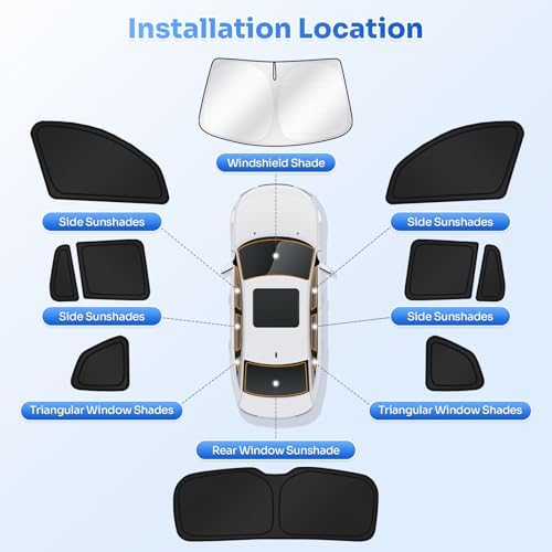 Canvcle Sunshades for 2018-2024 BMW X3 Accessories Windshield Sun Shade Side - Image 5