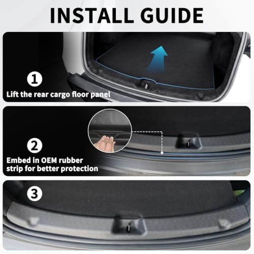 Tesla Model Y Juniper Trunk Mats Set 2026 2025（Only 5 Seat/Not fit Standard） - Image 4