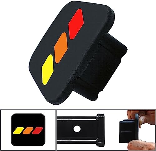 2 Inch Tri-Color 3 Color Logo Trailer Hitch Tube Cover Plug Cap, Rubber - Image 2