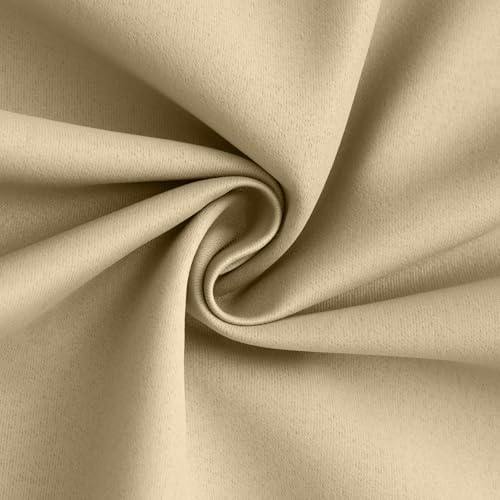 Yakamok Beige 100% Blackout Curtains 96 Inches Long - Image 3