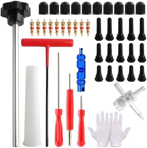 45 PCS Valve Stem Core Removal Replacement Tool Kit, Tire Valve Stem Removal by ZHSMS