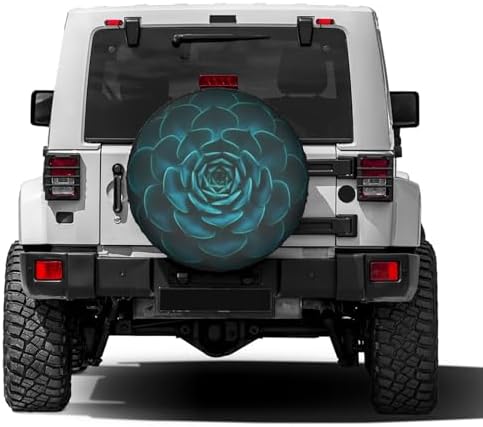 Delerain Teal Cactus Spare Tire Cover Wheel Protectors Sun Protector Waterproof - Image 2