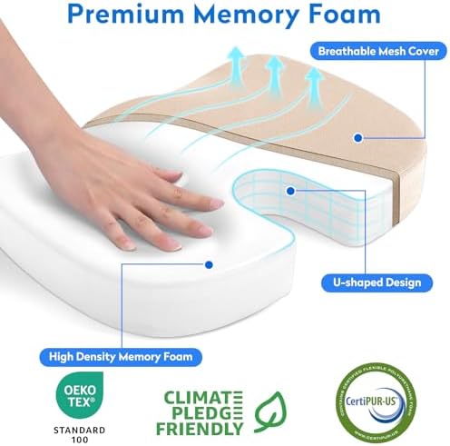 CushZone XXL Memory Foam Seat Cushion - Image 2