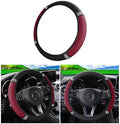 Osilly 15 Inch Rhinestone Leather Steering Wheel Cover, Wine Red by Osilly