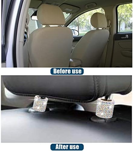 BELOMI 4 Pack Car Headrest Collars, Bling Car Head Rest Collars Rings Decor - Image 5