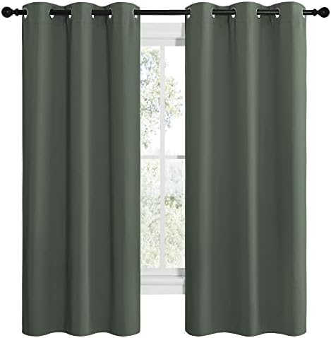 NICETOWN Dark Mallard Blackout Curtains - Image 2