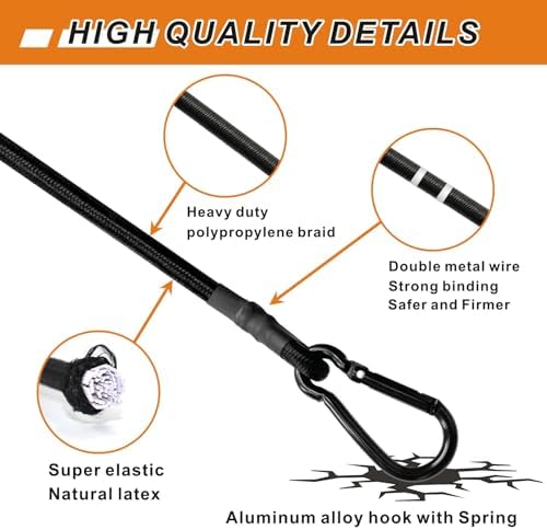 BEXSLE 8 Pcs 24in Bungee Cords - Image 4