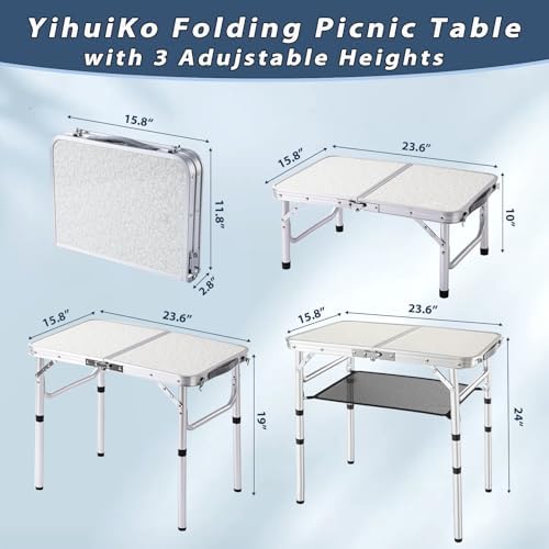 YihuiKo Folding Picnic Table, Small Camping Table - Image 3