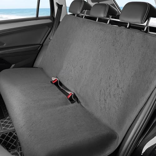 Waterproof Car Seat Cover Bench Grey Full Size Universal Fits Car Sweat Towel by COLINOO