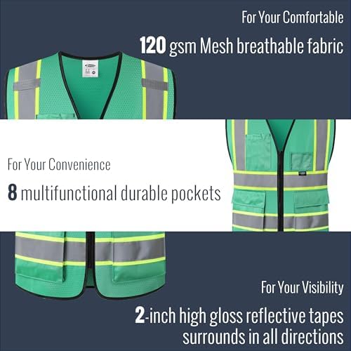 JKSafety Safety Vest for men women Hi Vis Vest - Image 4
