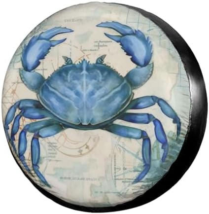 Delerain Vintage Crab Spare Tire Cover Wheel Protectors Sun Protector Waterproof by Delerain