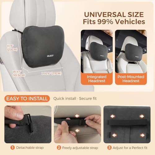 BEBAS Car Headrest Pillow with Adjustable Strap - Image 2