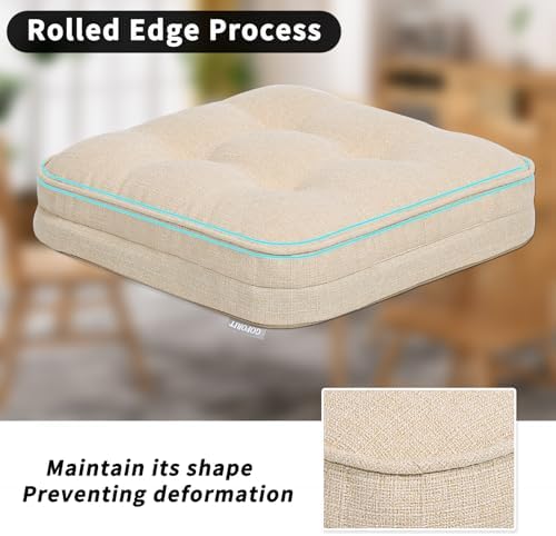 GOFORIT Chair Cushions, Tufted Shredded Memory Foam Chair Pads, Non-Slip Seat - Image 5