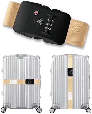 Veki Travel Luggage Straps for Suitcases, TSA Approved by Veki
