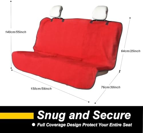 Back Seat Cover for Car Trucks Van SUV Jeep, Waterproof Rear Bench Towel Seat - Image 4