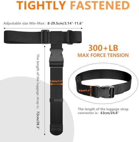 BILIONE 4 Pack Luggage Connector Straps, Connect 3 Suitcases ＆ Add A Bag - Image 4