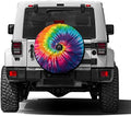 Delerain Spare Tire Cover with Backup Camera Hole Tie Dye Wheel Covers by Delerain