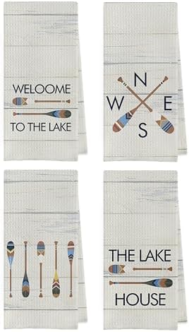Gqtt Rustic Lake Kitchen Towels Set by Geqtt