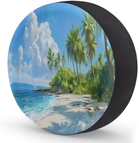 Summer Beach Sea Spare Tire Cover Dust-Proof Wheel Protector - Image 2