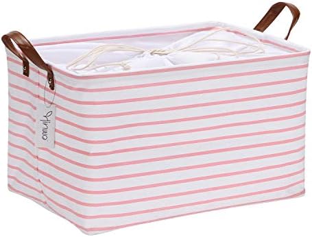 Hinwo 31L Large Canvas Storage Bin by Hinwo